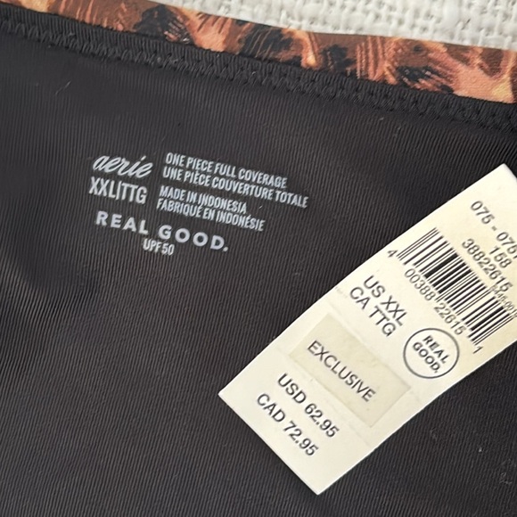 NWT Aerie Leopard Wrap Around One Piece Swimsuit - Picture 7 of 7